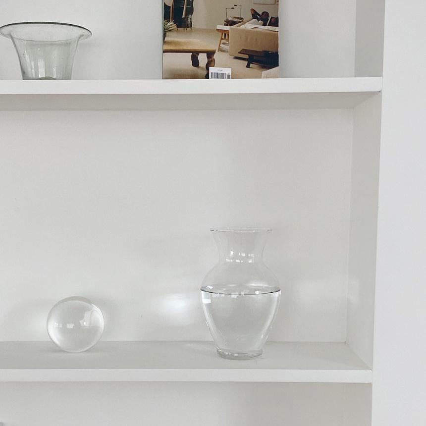 韓國代購 amytable 透明玻璃花瓶 弧形花瓶 鬱金香花瓶 簡單花瓶-細節圖5