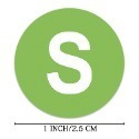 禎一包裝部 彩色尺寸貼紙 25mm 500貼 尺碼貼紙 SIZE 圓形貼紙 包材 ST011-規格圖2