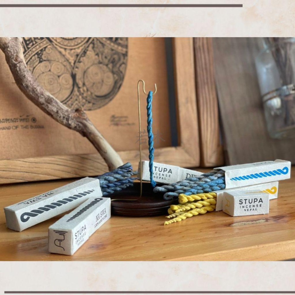 若木【現貨附香座】🌳STUPA 手工繩香 附香插 Lokta 香薰 手工線香 安神 天然植物 藏香 線香 瑜珈 冥想-細節圖3