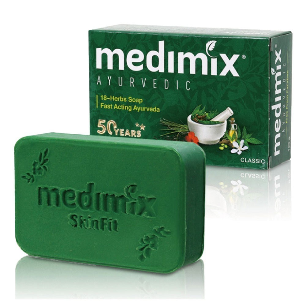 【魔法花園】MEDIMIX美姬仕印度皂125g 綠寶石皇室藥草浴美肌皂  寶貝/檀香/經典草本/藍寶石沁涼-細節圖2