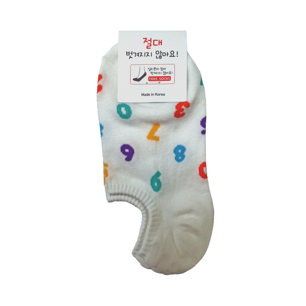 韓國襪 數字襪 造型短襪 極短襪 數字造型襪 後跟止滑設計 韓國襪子-細節圖2