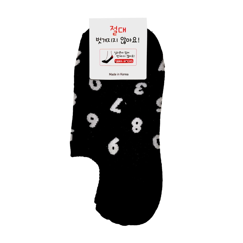 韓國襪 數字襪 造型短襪 極短襪 數字造型襪 後跟止滑設計 韓國襪子-細節圖6
