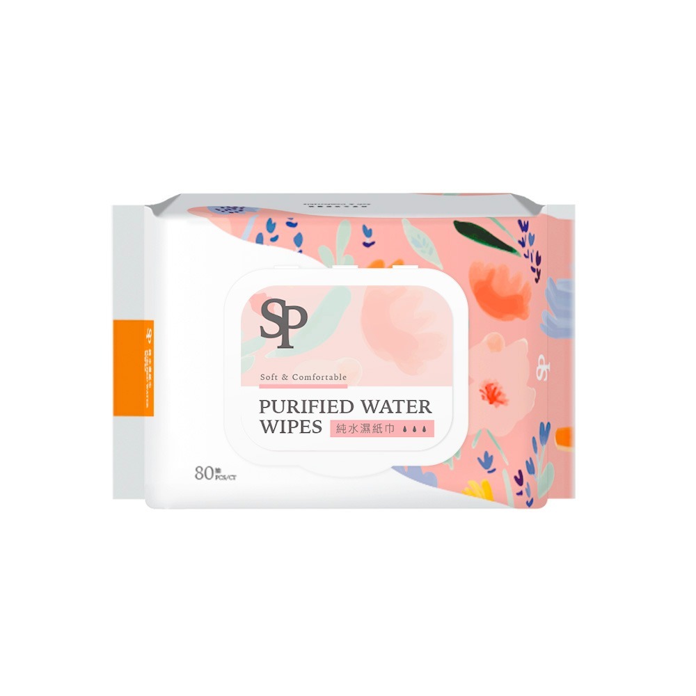 【魔法花園】SP純水濕紙巾 80抽 新升級 加蓋款 迷你包 台灣製造-規格圖9