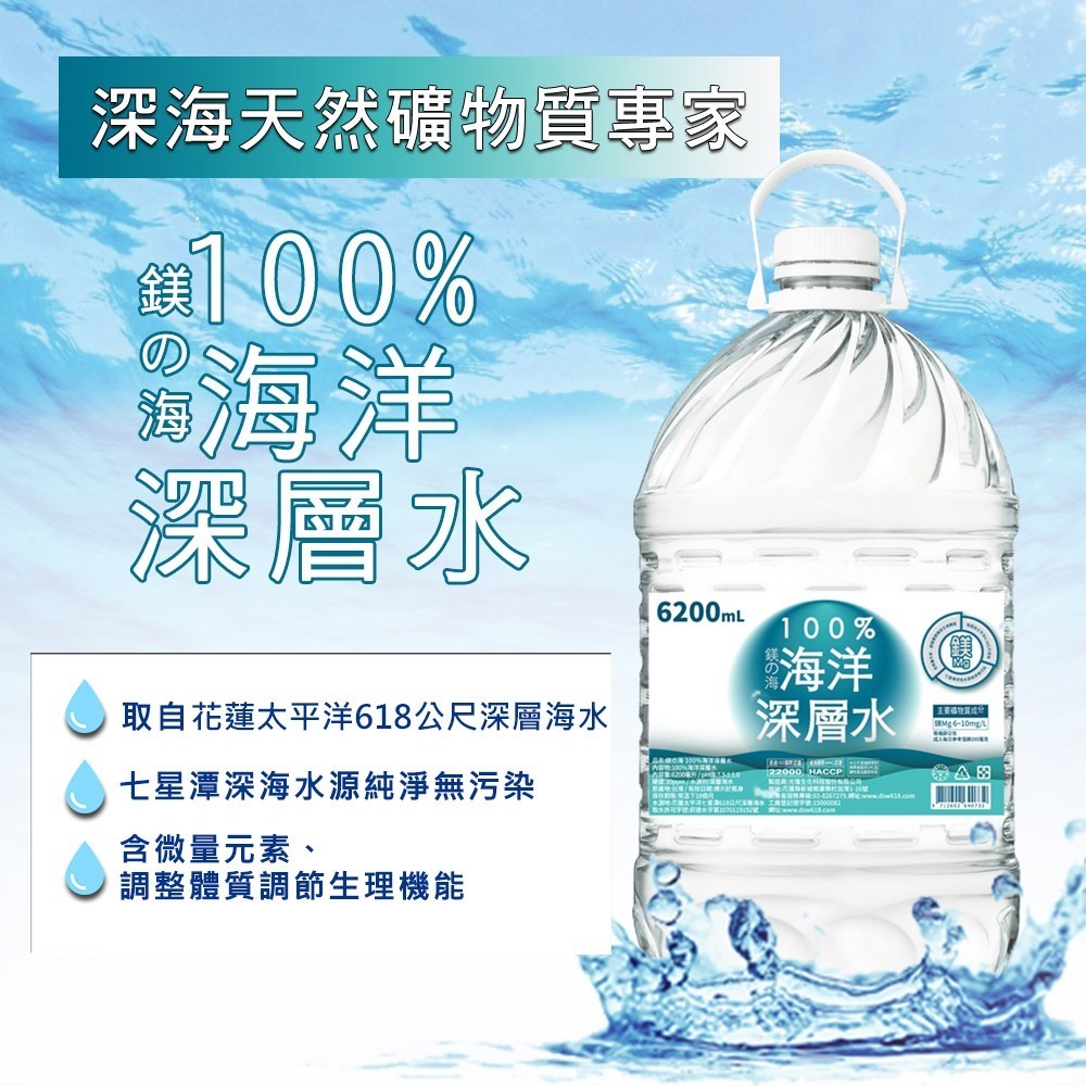 超值4箱︱【鎂の海】100%海洋深層水6200ml(2瓶/箱)-細節圖2