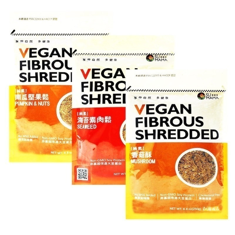 【素媽媽 SU MAMA】素肉鬆(250g) 三種口味 海苔素肉鬆/香菇酥/南瓜堅果鬆 素食 好時好食-細節圖2