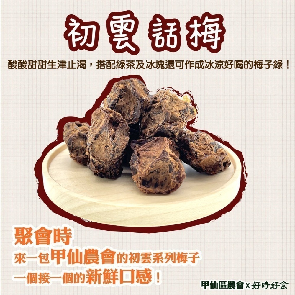 【甲仙區農會】初雲話梅 100g/包 甲仙農會 休閒零食 傳統零食 採用有機梅製作 年貨 話梅 好時好食-細節圖3