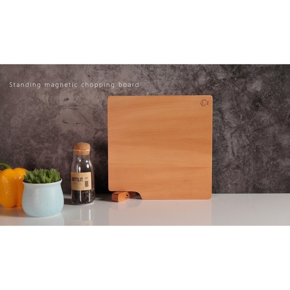 【帕維登】站立磁吸式砧板-方形(山毛櫸) (國內外認證食品等級安全塗料) 木製砧板 料理用具 好時好食-細節圖4