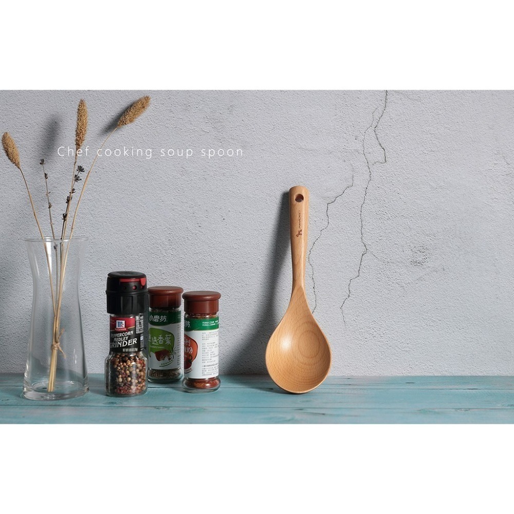 【帕維登】雪芙湯杓-中(山毛櫸) (耐熱達攝氏250度安全塗料) 湯杓廚房用品 湯勺 料理用具-細節圖4