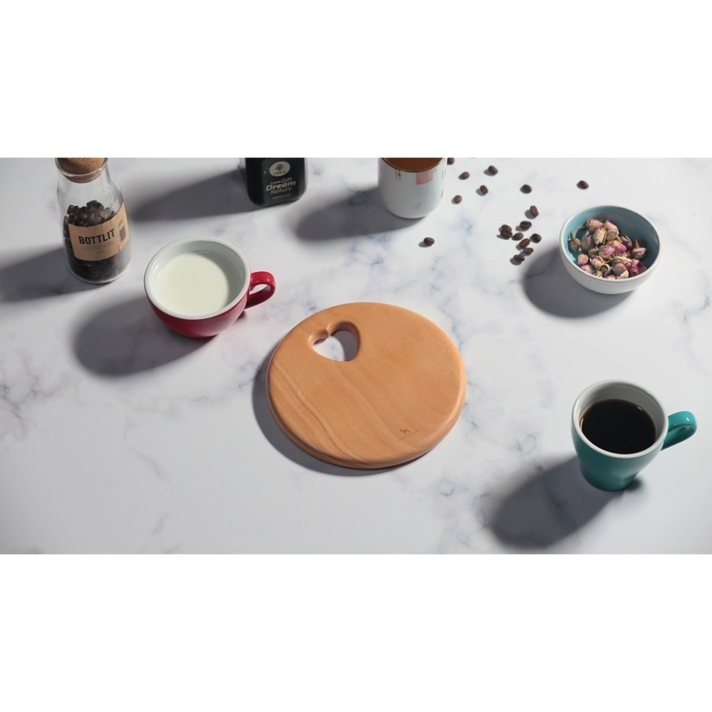 【帕維登】心情熱墊板-圓(山毛櫸) (國內外認證食品等級安全塗料) 復古木質托盤 碗盤 木製飯店上菜盤子-細節圖3