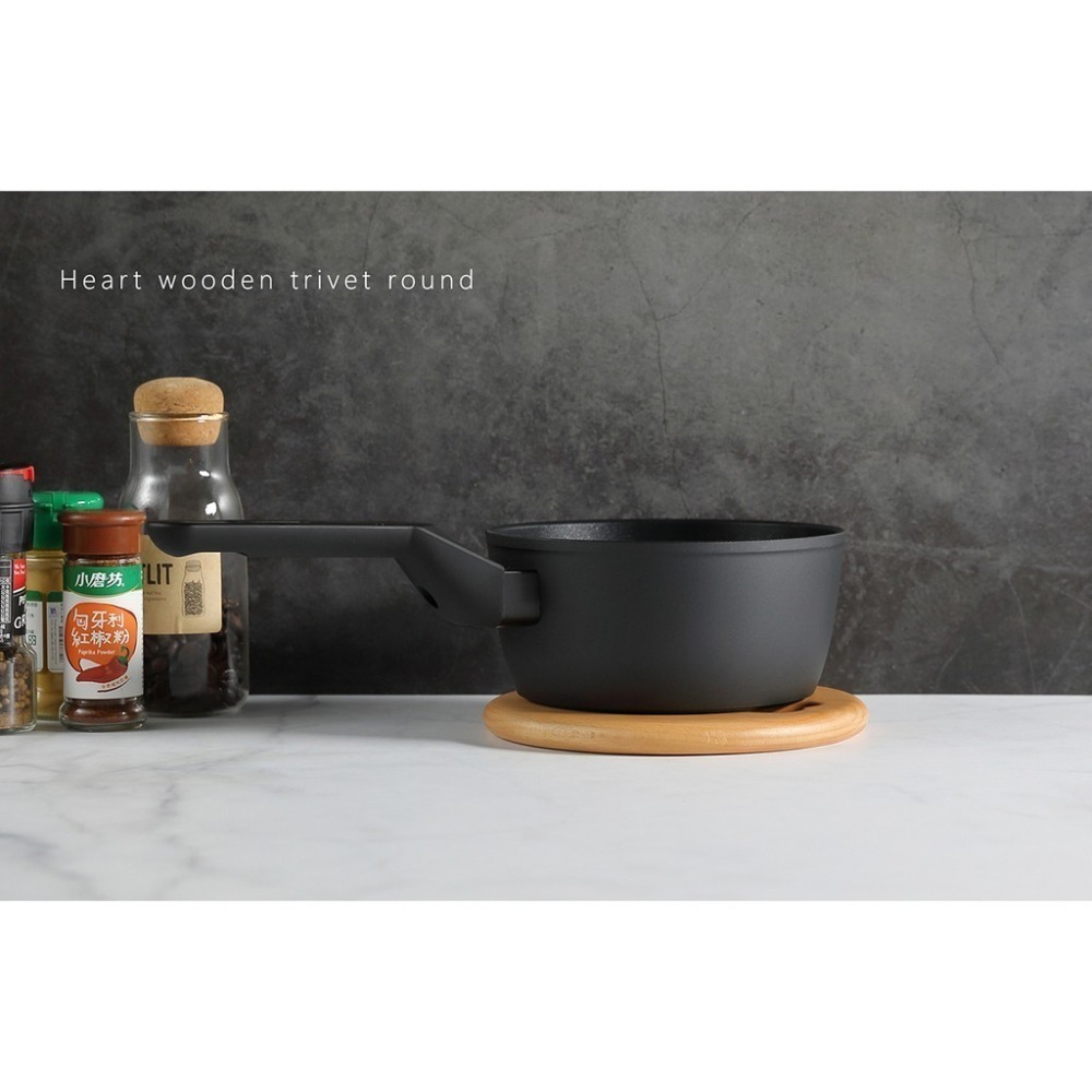 【帕維登】心情熱墊板-圓(山毛櫸) (國內外認證食品等級安全塗料) 復古木質托盤 碗盤 木製飯店上菜盤子-細節圖5
