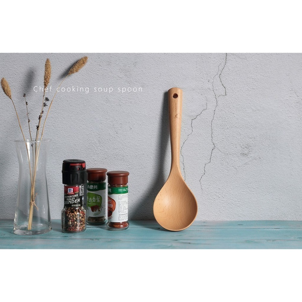 【帕維登】雪芙湯杓-大(山毛櫸) (耐熱達攝氏250度安全塗料) 湯杓 廚具 廚房 料理用具 湯勺-細節圖4