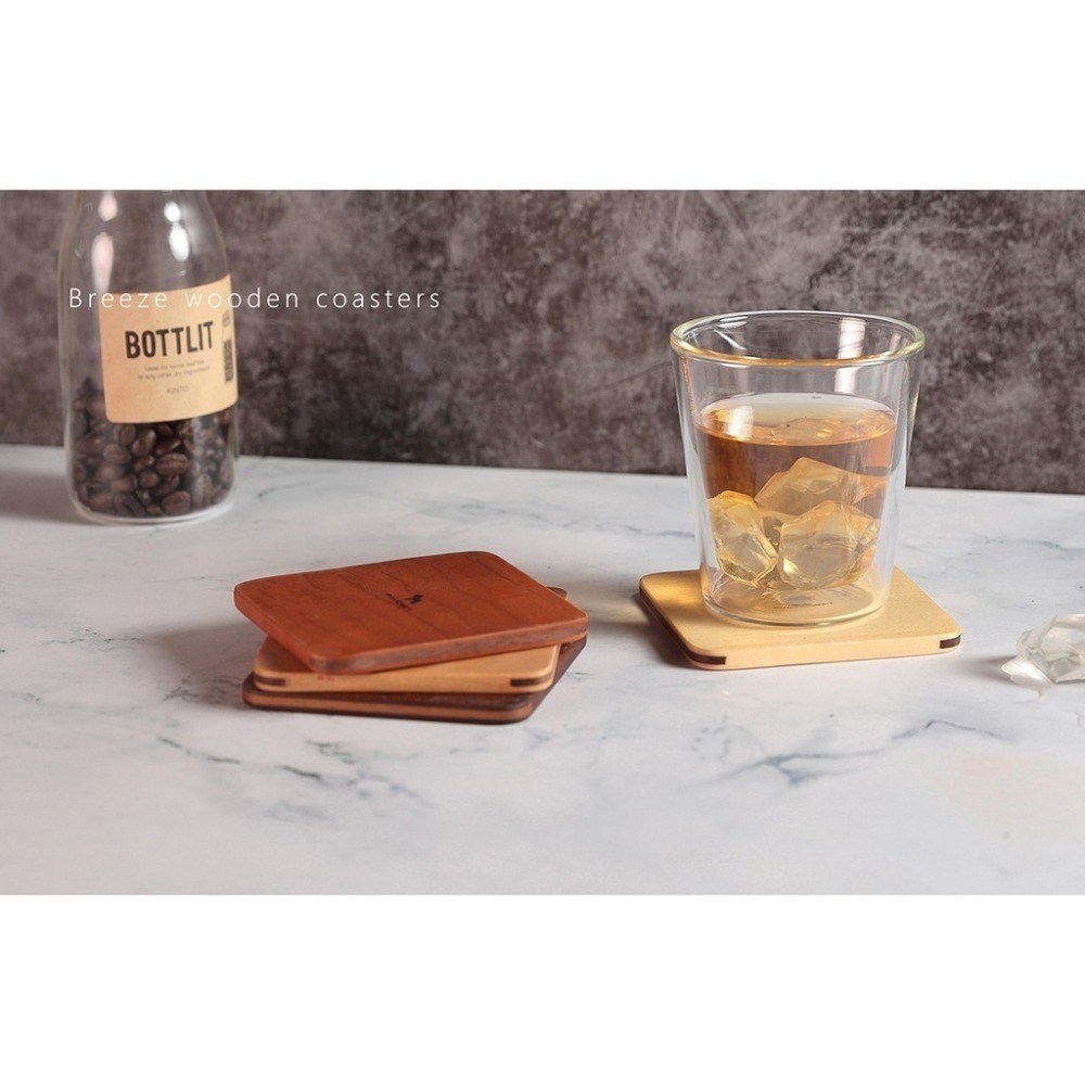 【帕維登】微風杯墊 (綜合四入) (國內外認證食品等級安全塗料) 木製杯墊 極簡風 茶杯 午茶 好時好食-細節圖4