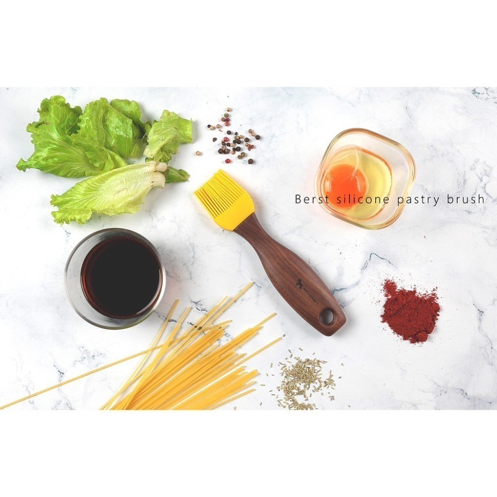 【帕維登】比斯特矽膠料理刷(山毛櫸/核桃木/櫻桃木) (食品級耐熱攝氏250度安全材質)烤肉刷-細節圖4