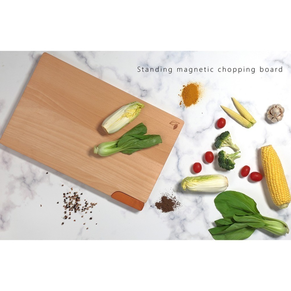 【帕維登】站立磁吸式砧板-大(山毛櫸) (國內外認證食品等級安全塗料) 木製砧板 料理用具 好時好食-細節圖4