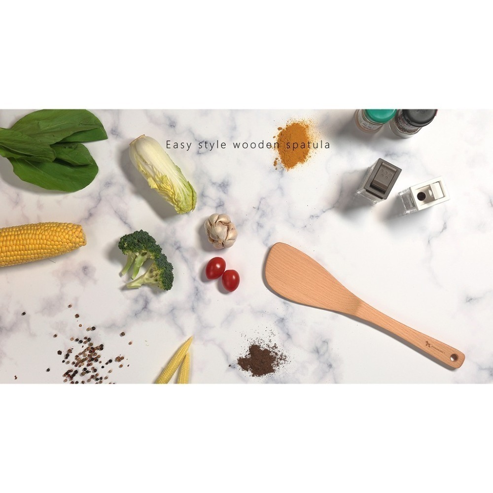 【帕維登】小資鍋鏟(山毛櫸) (國內外認證食品等級安全塗料)木頭鍋鏟 不沾鍋煎匙 料理 好時好食-細節圖4