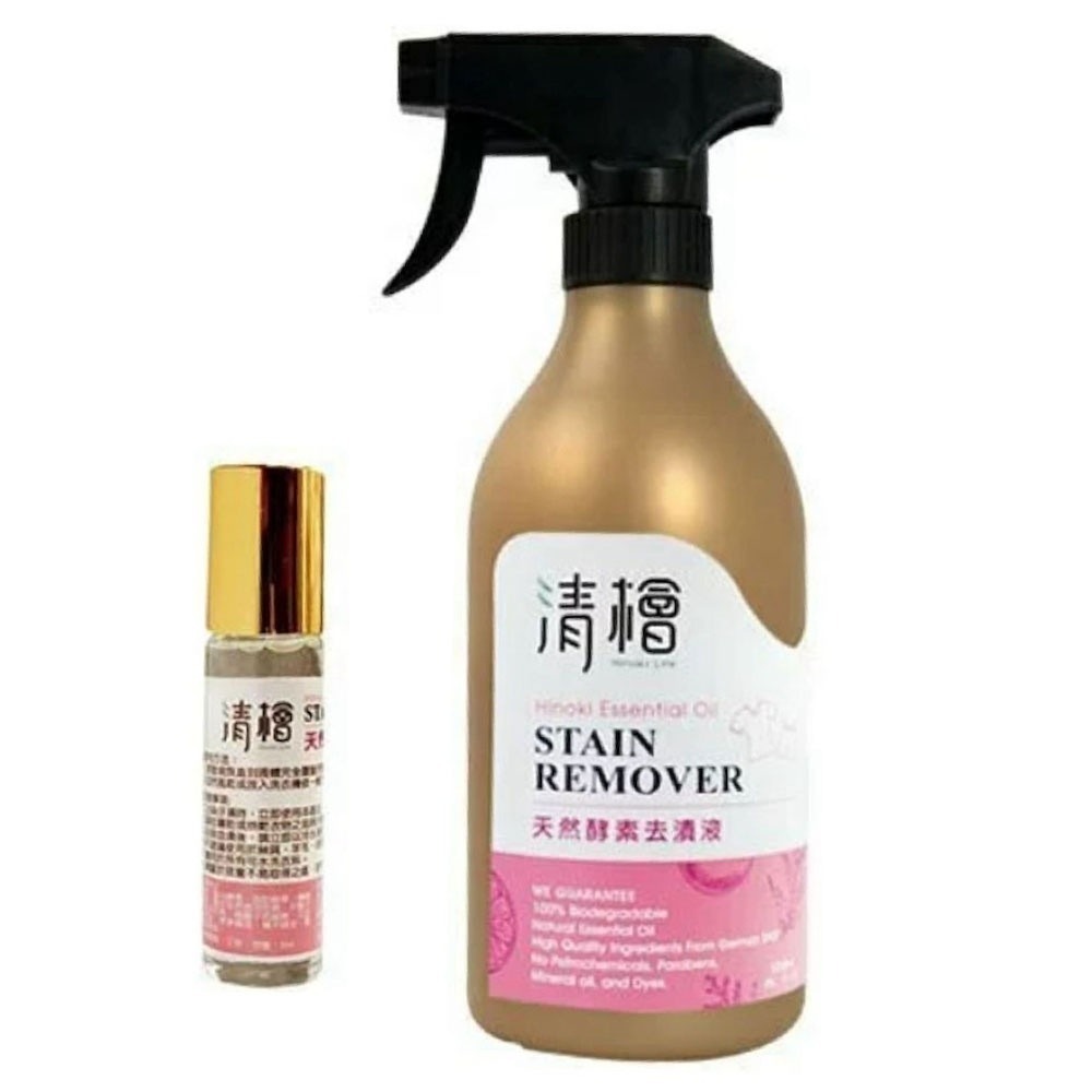 【清檜Hinoki Life】天然酵素去漬液500ml+8ml隨身瓶 衣物清潔 洗衣清潔 去污 純天然-細節圖2