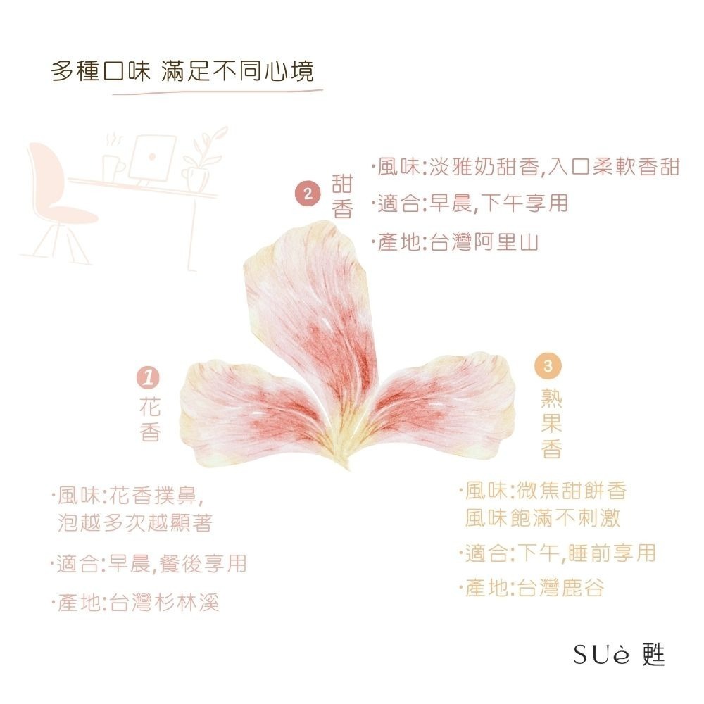 【李爺茶業】sué甦 茶葉濾掛包6入/盒 阿里山茶 杉林溪茶 鹿谷茶 包種茶 梨山茶 茶包 禮盒-細節圖6