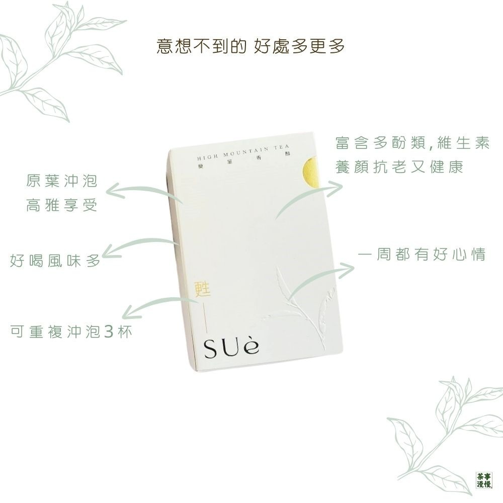 【李爺茶業】sué甦 茶葉濾掛包6入/盒 阿里山茶 杉林溪茶 鹿谷茶 包種茶 梨山茶 茶包 禮盒-細節圖7