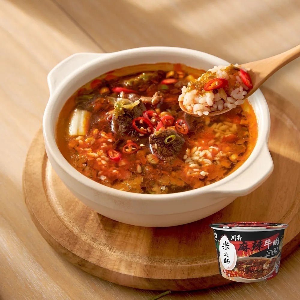 【米大師】湯泡飯系列 菠菜 蕃茄 麻油雞 川辣牛肉 鮮蝦茶泡飯 肉燥 湯泡飯 茶泡飯 米飯 即食 即食米-細節圖4