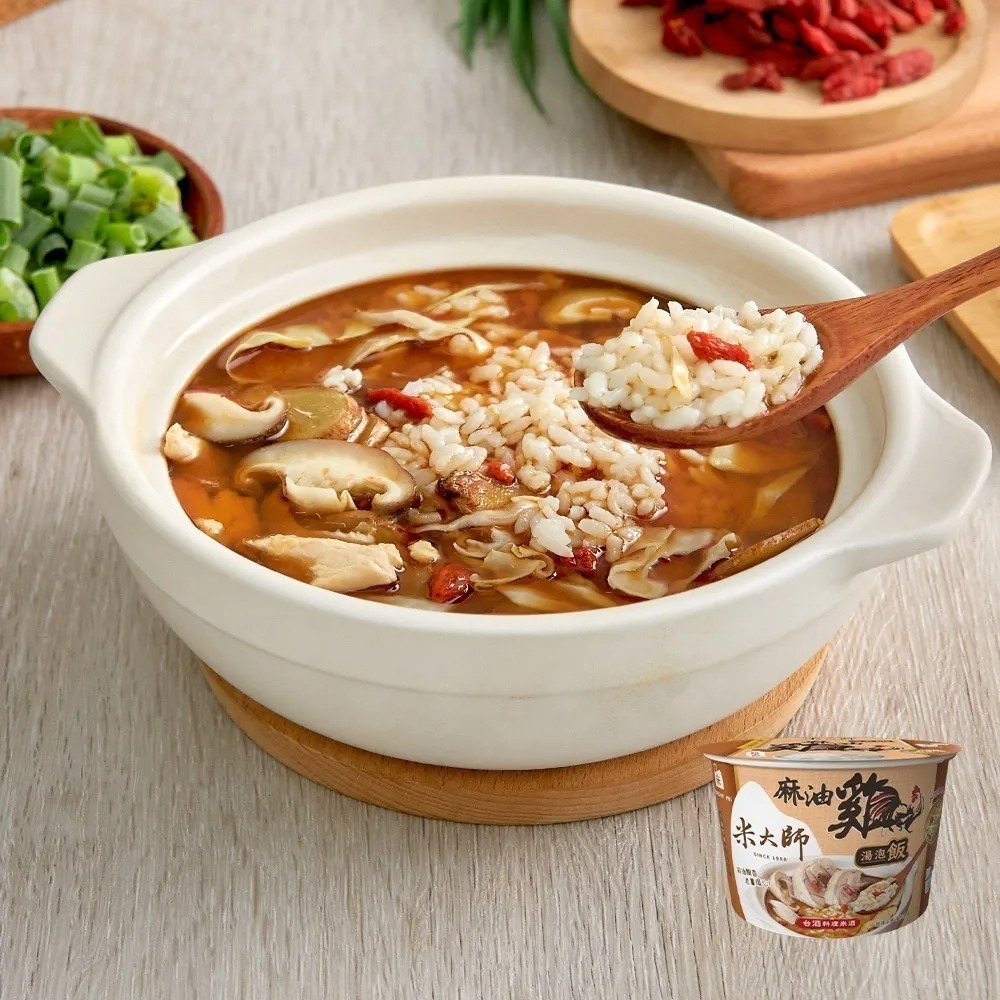 【米大師】湯泡飯系列 菠菜 蕃茄 麻油雞 川辣牛肉 鮮蝦茶泡飯 肉燥 湯泡飯 茶泡飯 米飯 即食 即食米-細節圖3