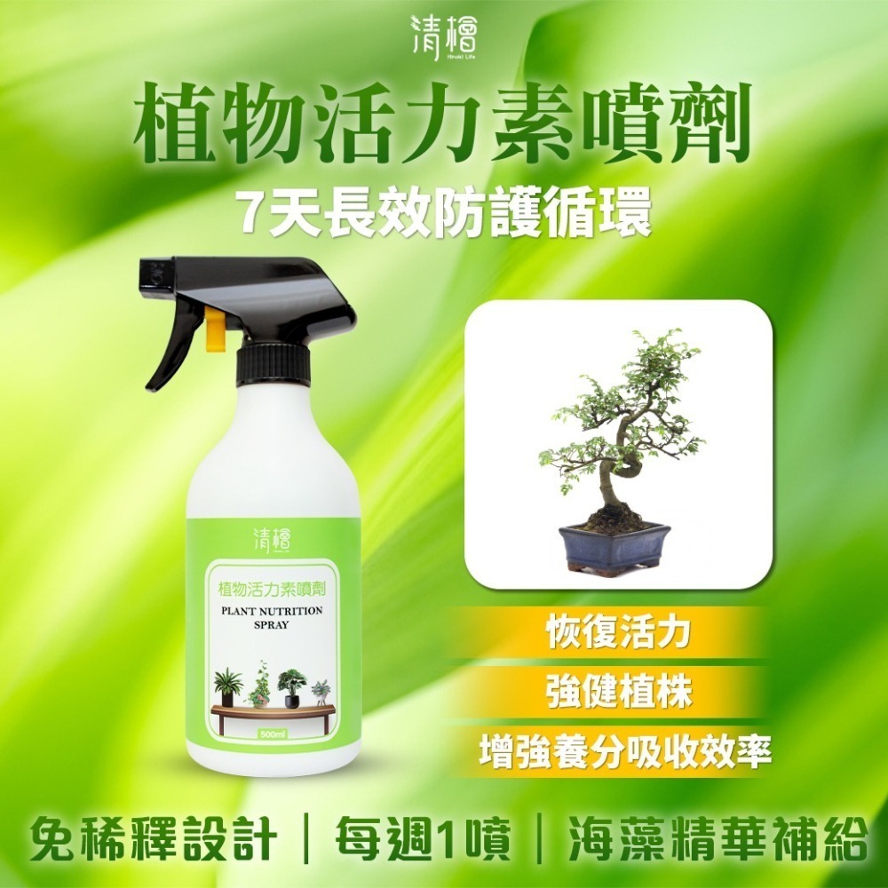 【清檜Hinoki Life】清檜植物活力素噴劑500ml/瓶 植物營養液 肥料 觀葉 開花 園藝 清檜-細節圖4