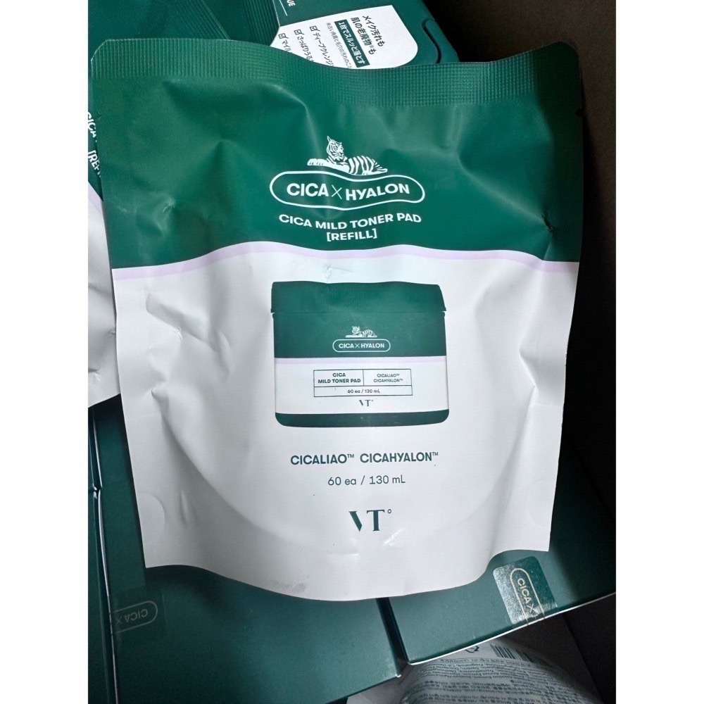 韓國☘️ [VT] ☘️老虎積雪草爽膚棉 60片 水楊酸BHA 全新現貨 補充包 盒裝-細節圖6