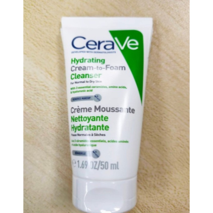 CeraVe適樂膚236/100ml溫和洗卸泡沫潔膚乳Hydrating Cream-to-Foam Cleanser-細節圖4