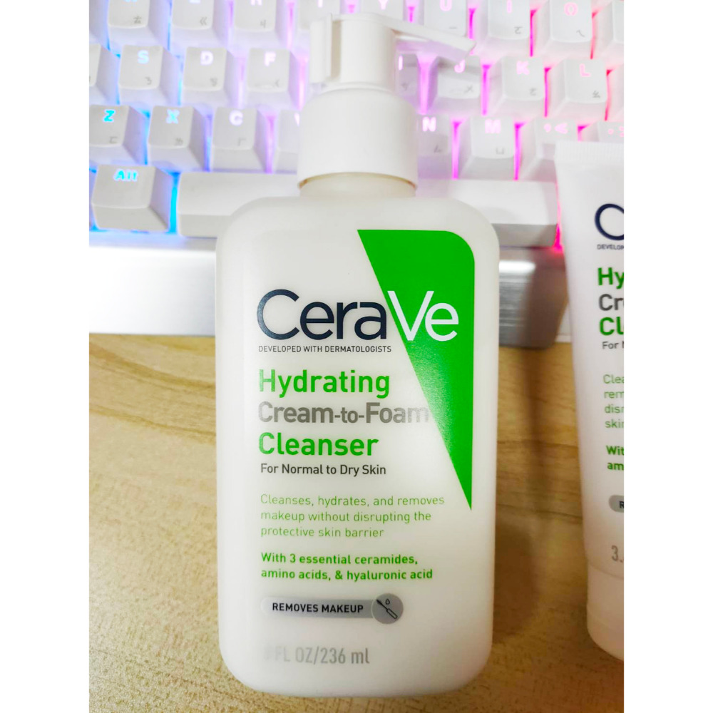 CeraVe適樂膚236/100ml溫和洗卸泡沫潔膚乳Hydrating Cream-to-Foam Cleanser-規格圖4