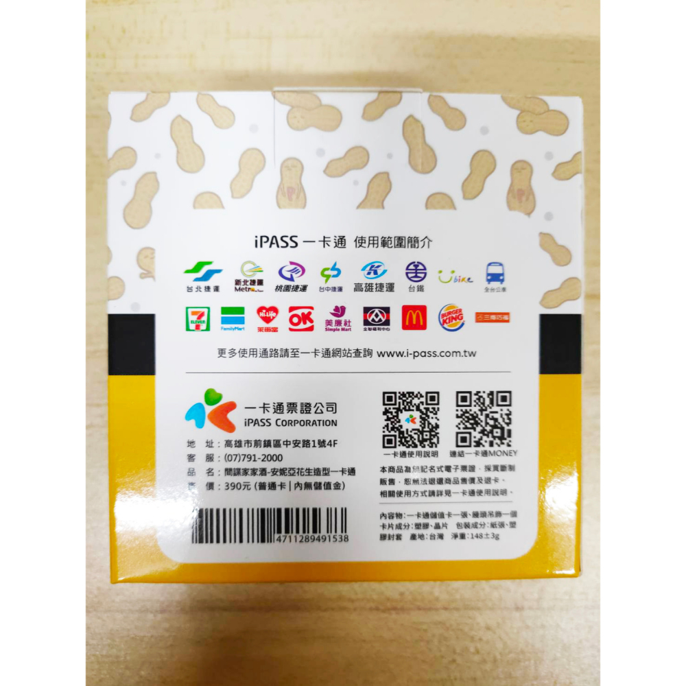 一卡通iPASS-間諜家家酒 立體造型  安妮亞軟捏沙包 + 花生造型一卡通-細節圖2