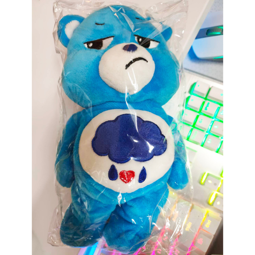 Care Bears 彩虹熊 9吋 Basic Fun! 彩虹熊 生氣熊 原創玩具收藏-細節圖2