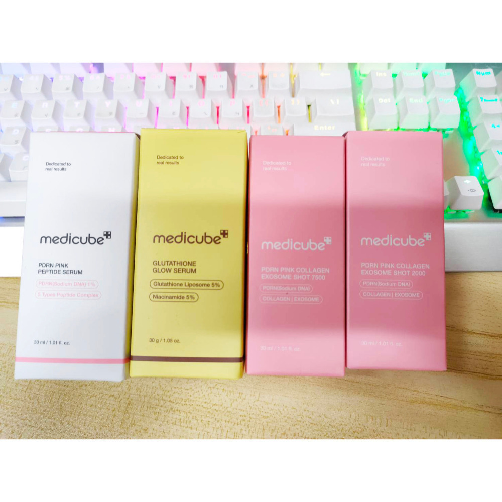全新medicube EXO-S積雪草修護爽膚棉 全能維他命C晶球凝霜 PDRN外泌體安瓶 奇肌安瓶 穀胱甘肽安瓶-細節圖2