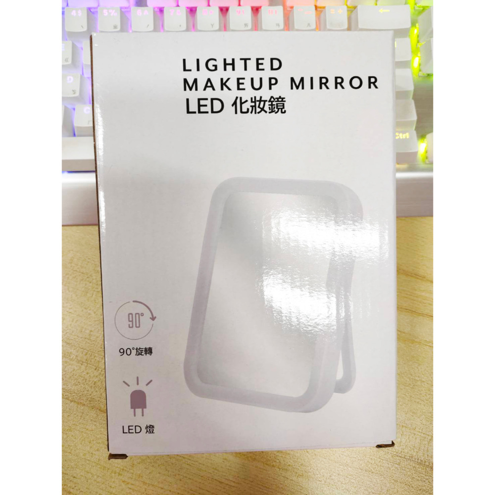 LED化妝鏡-USB/電池雙供電  外出攜帶 化妝補光 帶燈化妝鏡子 露營 旅行-規格圖3