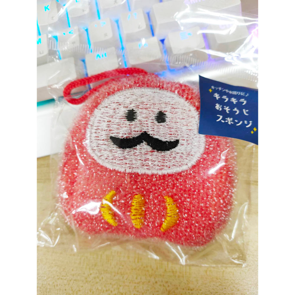 日本可愛造型DECOLE 清潔用品 清潔海綿 菜瓜布 可掛式 洗碗 去除水漬污垢/富士山/達摩/招財貓/招財柴-細節圖7