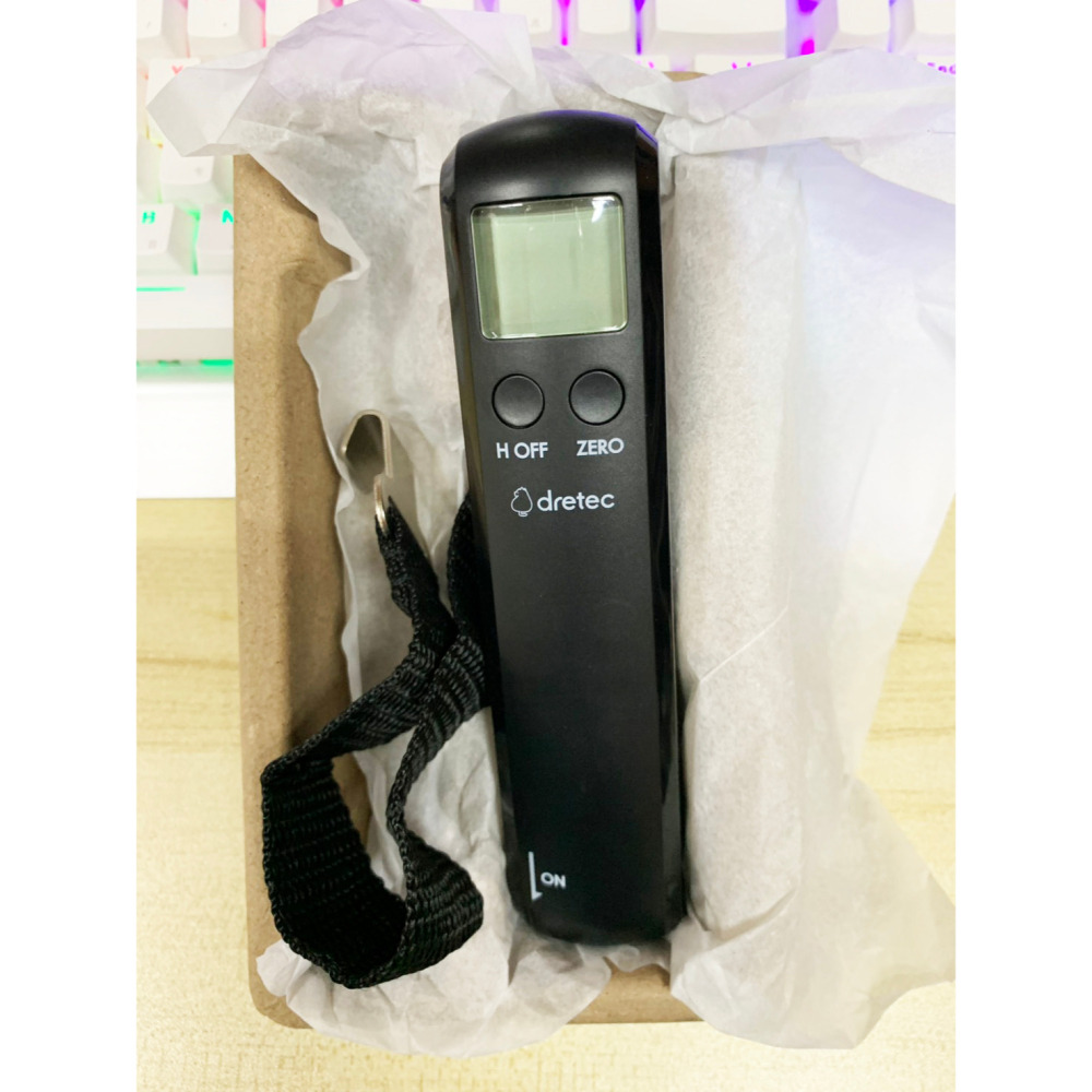 日本帶回 dretec 免電池行李秤 LS-108 黑 旅行電子秤 50kg 【非供交易使用】有內附捲尺-細節圖2