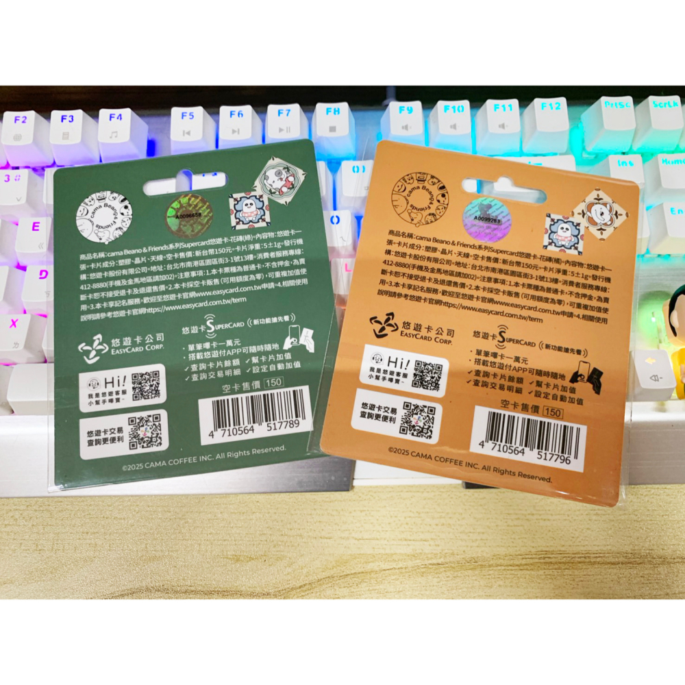 悠遊卡Easycard cama Beano & Friends 復古花磚 Supercard-花磚(綠)/(橘)-細節圖5
