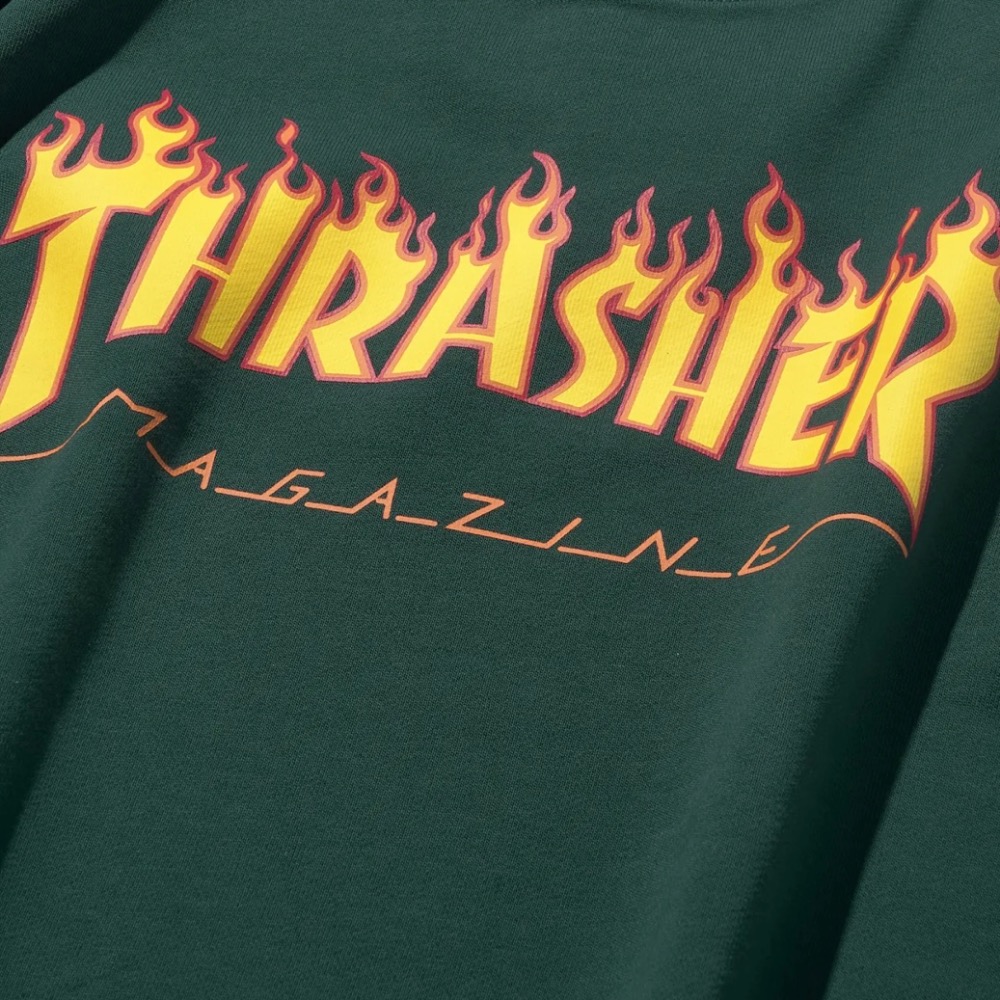 THRASHER 火焰LOGO 大學T-細節圖4