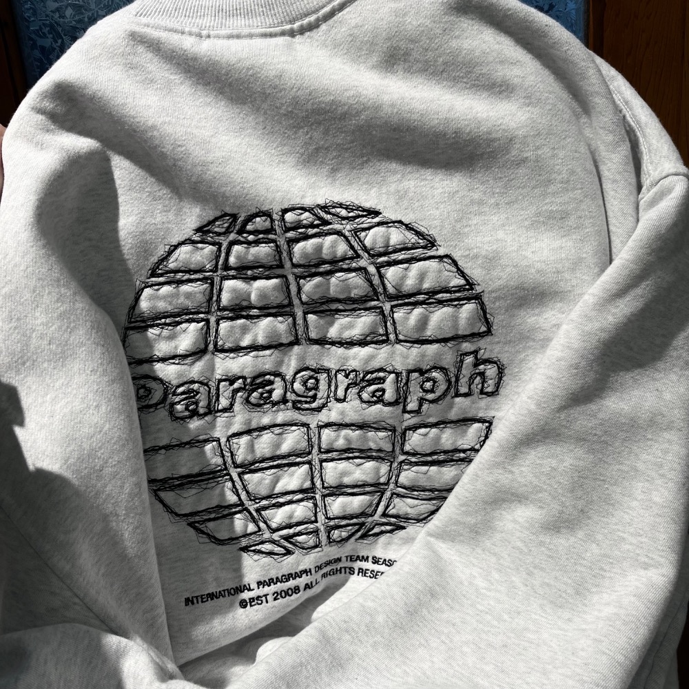 🇰🇷Paragraph大學T 灰白色-細節圖2