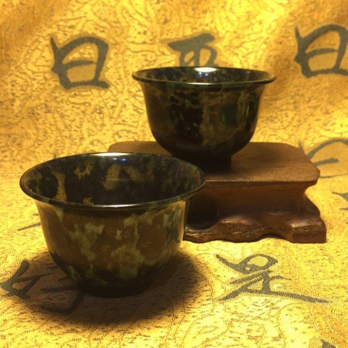 台灣墨玉 花蓮墨玉  墨玉茶杯 墨玉杯 蛇紋岩 杯子 茶 泡茶 茶器 功夫杯 供杯 天然玉石杯 紀念品-細節圖3