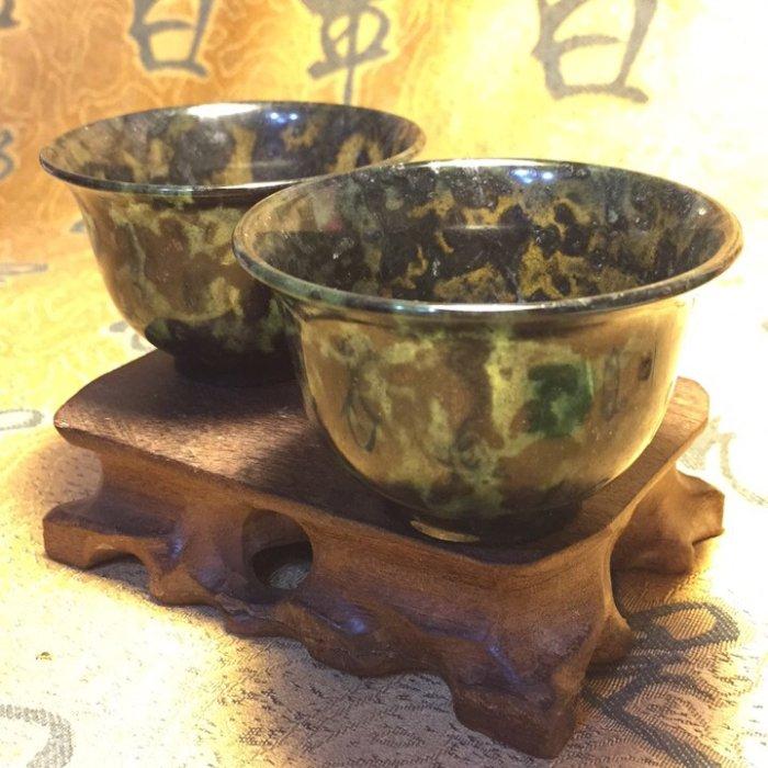 台灣墨玉 花蓮墨玉  墨玉茶杯 墨玉杯 蛇紋岩 杯子 茶 泡茶 茶器 功夫杯 供杯 天然玉石杯 紀念品-細節圖4