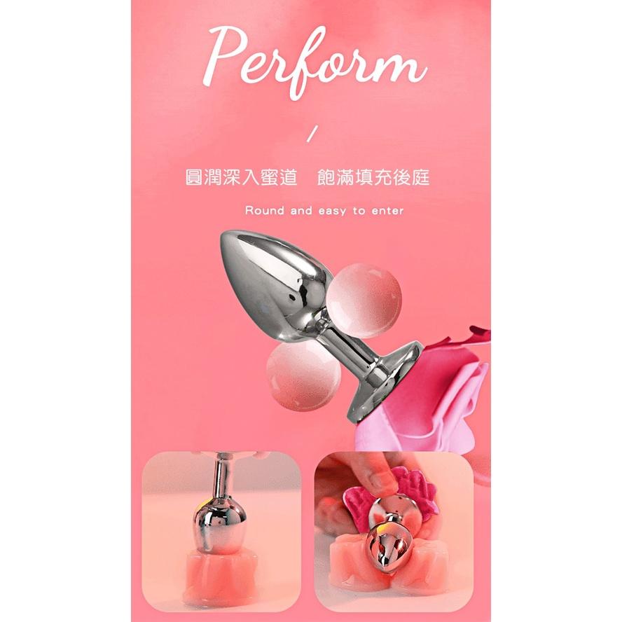 MizzZee 謎姬 花朵造型鋅合金後庭肛塞 粉-細節圖2