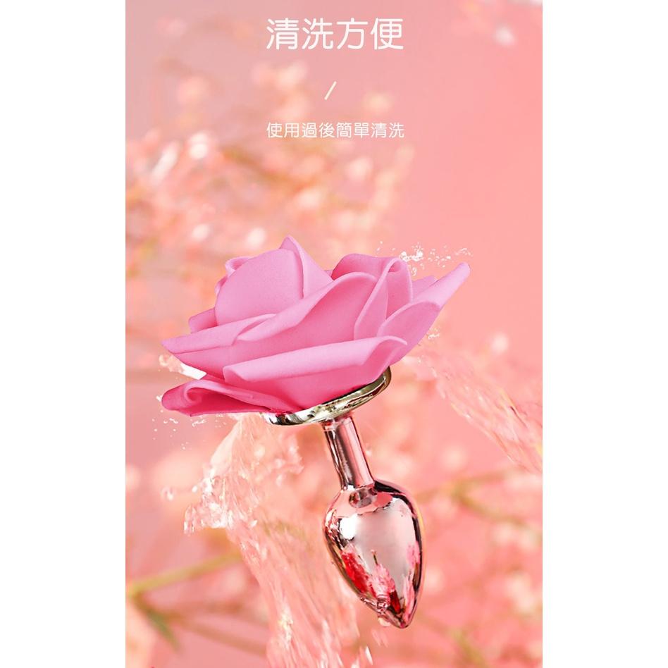 MizzZee 謎姬 花朵造型鋅合金後庭肛塞 粉-細節圖4