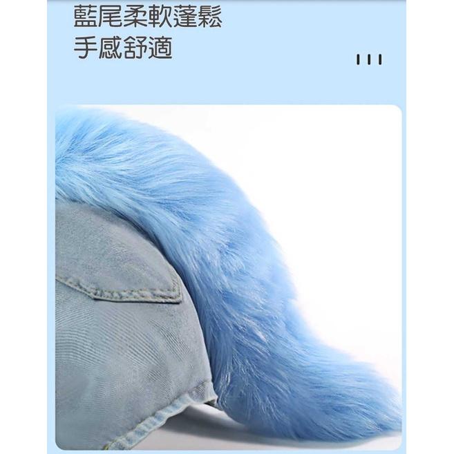 MizzZee 謎姬 藍狐尾巴後庭SM四件套組 SM套裝 狐狸SM套裝 乳夾 頸圈 後庭塞 髮箍 金屬肛塞尾巴-細節圖3