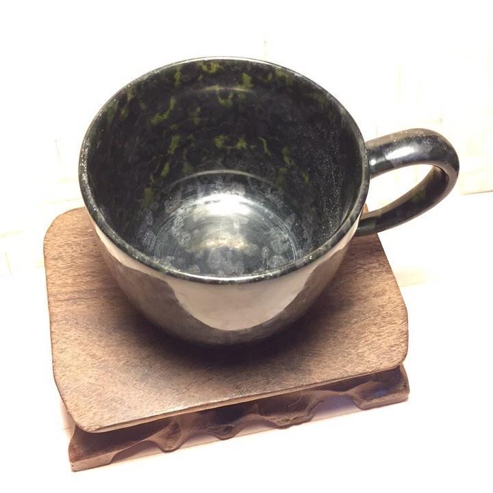 台灣墨玉 花蓮墨玉 波波莉娜 魔法露 咖啡杯(小) 墨玉咖啡杯 墨玉杯 魔法露咖啡杯 蛇紋岩-細節圖2