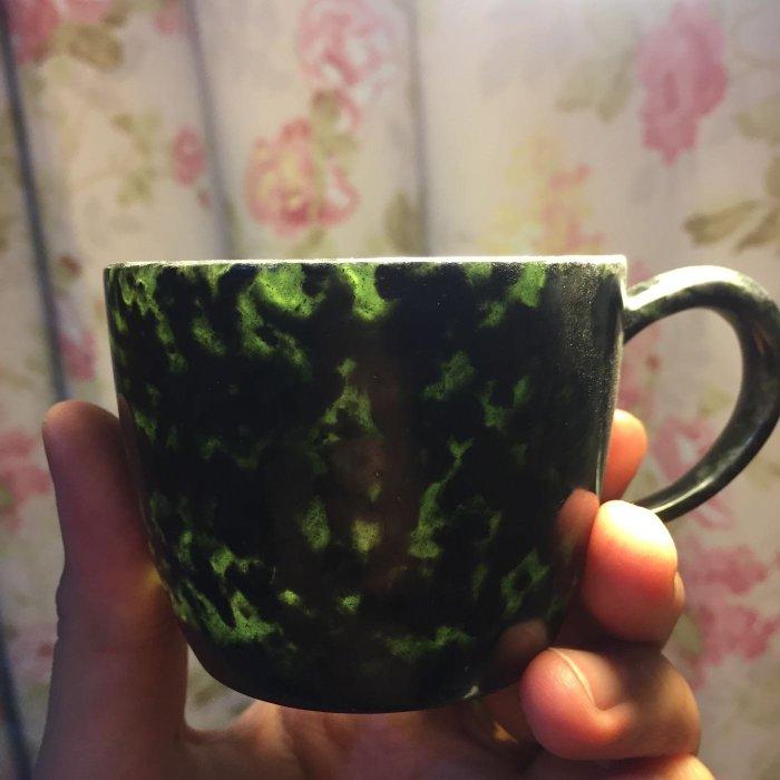 台灣墨玉 花蓮墨玉 波波莉娜 魔法露 咖啡杯(小) 墨玉咖啡杯 墨玉杯 魔法露咖啡杯 蛇紋岩-細節圖4
