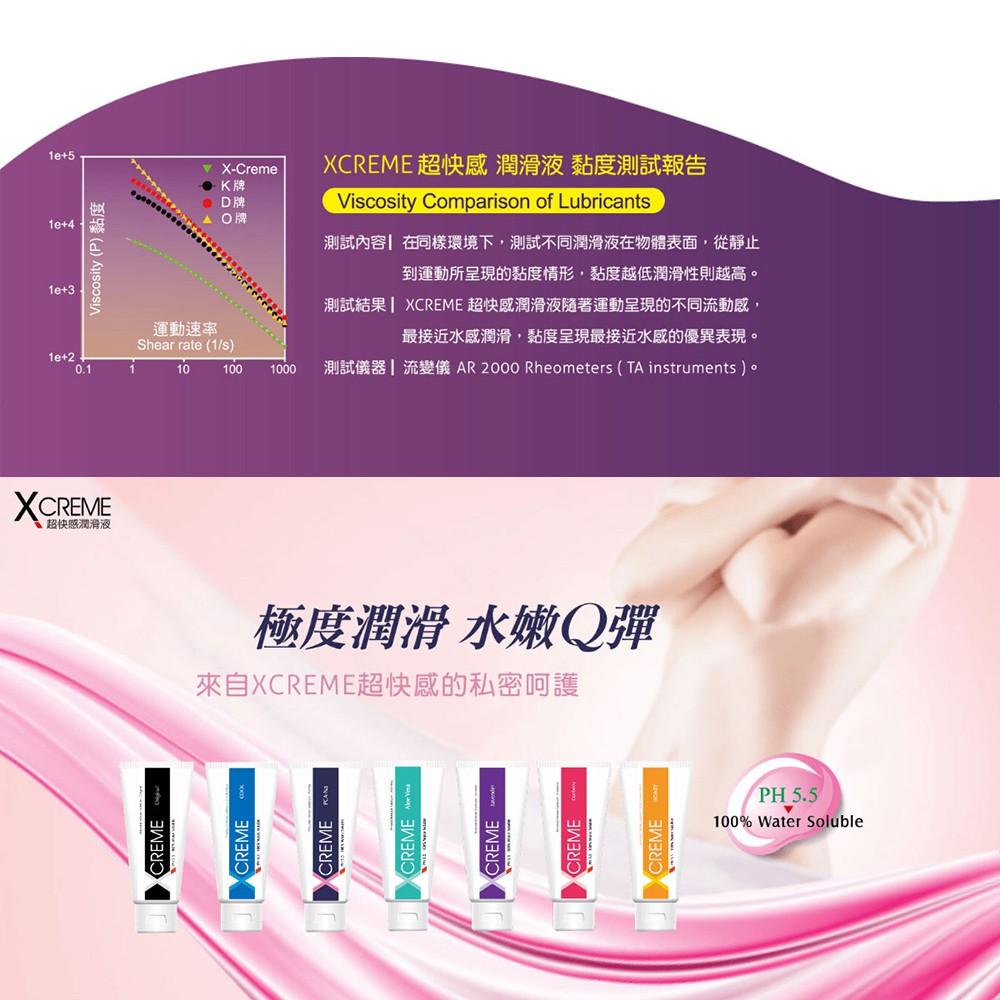 X-CREME 超快感水溶性潤滑液 極潤 PH5.5 水溶性草本潤滑液 蘆薈 冰晶 蜜露 蔓越莓 薰衣草 保溼 水感-細節圖2