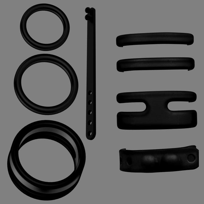 日本PxPxP 超!自慰套環 男用環 猛男環 延時環 鎖精環 黑色-硬版 超！おなリング ハード-細節圖7