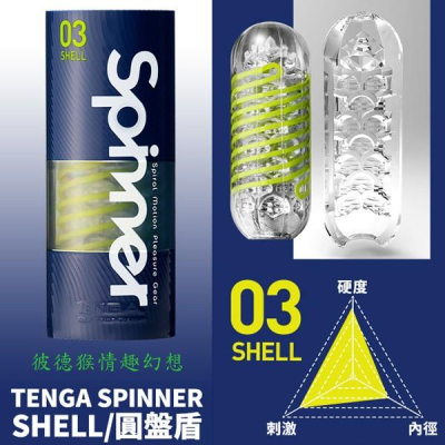 《超夯-現貨直出》原裝進口 TENGA SPINNER SHELL 03圓盤盾自動迴轉旋吸自慰器 飛機杯