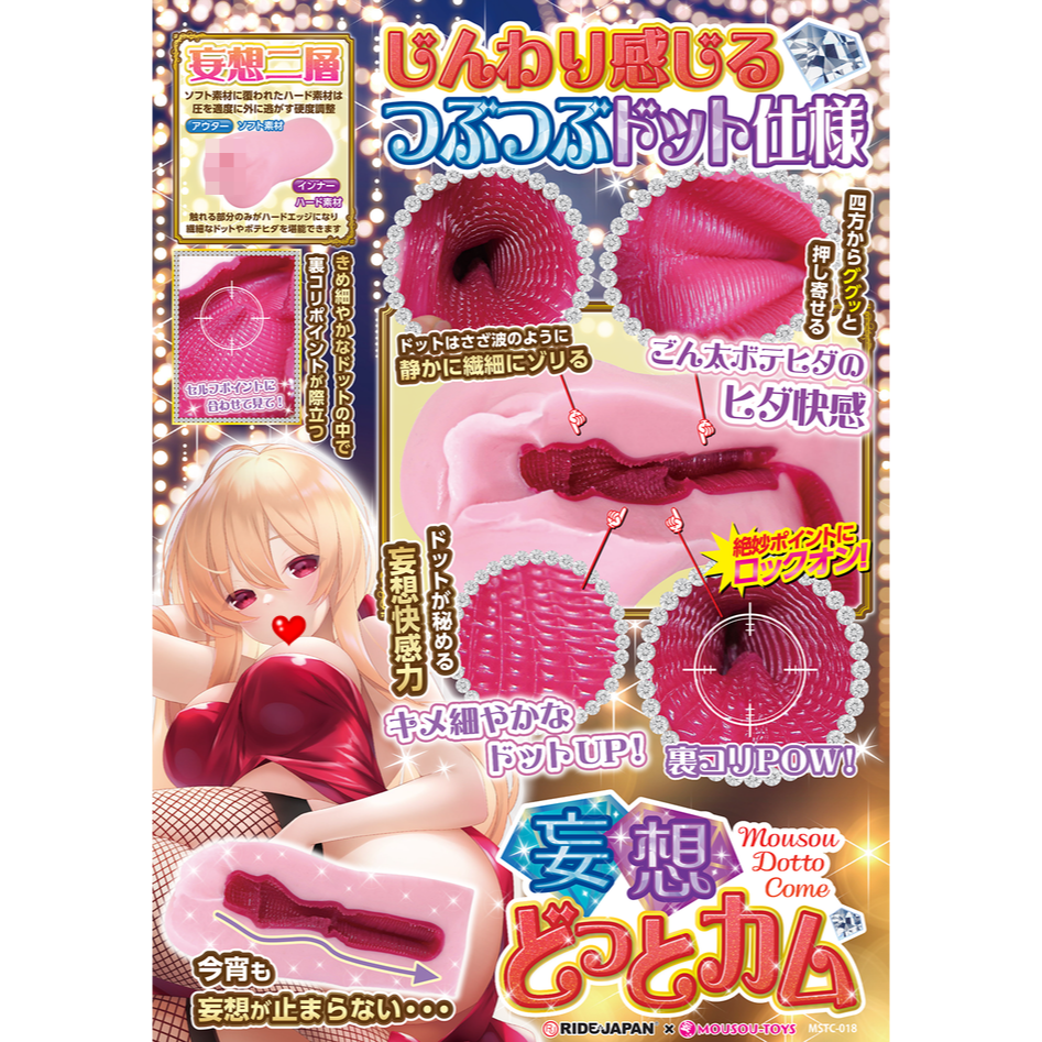 日本RIDE JAPAN 妄想凸點百變女郎 男用自慰器 妄想どっとカム-細節圖3