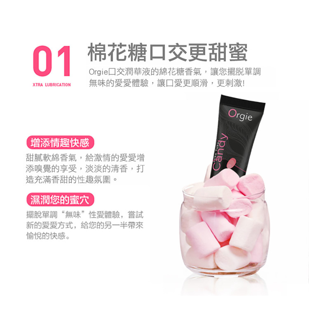 葡萄牙Orgie．Lube Tube Cotton Candy 棉花糖口交潤滑液 100ml-細節圖3
