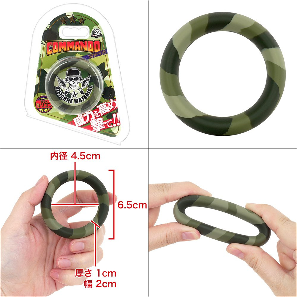 A-ONE 百戰磨練簡單根元迷彩套環 COMMANDO 男用套環 屌環 猛男環 延時環 鎖精環-細節圖5